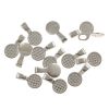 Round Glue-on Bail, 24x13mm, Silver (12 Pieces) 