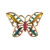 Vintage Colored Butterfly Stampings Gold Plated Charms - 44mm x 32mm (36PCS) 