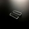 Lucite Pendant Charms, Small Rectangle Frame, 9 x 33mm, Clear (12 Pieces) 