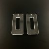 Lucite Pendant Charms, Medium Rectangle, 25 x 54mm, Clear (12 Pieces) 
