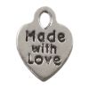 Made with Love Metal Charms (Silver) (35 PCS) 