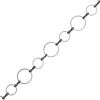 Chain with Linked Alternating Sized Circles, Steel, Silver (Per Foot) 