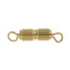 8mm Ribbed Barrel Screw Clasp, Gold-Plated (36 Pieces) 