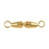 10mm Torpedo Screw Clasp, Gold-Plated (72 Pieces) 