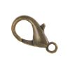 Lobster Claw Clasp, Brass Material, 12mm, Antique Brass (36 Pieces) 