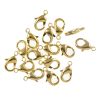 Lobster Claw Clasp, 12mm Gold-Plated, Brass Material (36 Pieces) 