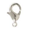 Brass Lobster Claw Clasp, 15mm, Silver-Plated (24 Pieces) 