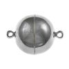 Magnetic Ball Clasp, 18mm, Silver (2 Pieces) 