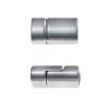 Magnetic Cord Clasp, 23mm, Matte Silver (1 Piece) 
