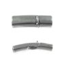 Magnetic 10mm Oval Cord Clasp, 38mm, Silver (5 Pieces) 