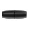 Acrylic Magnetic Clasp, 10 x 26mm, 6.25mm Opening, Black Matte (2 Pieces) 