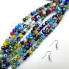 8mm Round Evil Eye Beads, Mixed Colors (15