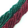 3x4mm Faceted Rondelle, Dyed Jade Bead, Emerald-Green (16