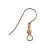 Fish Hook Earwire w/ Spring & Bead, Copper-Plated (72 Pieces) 