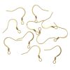Flat Fish Hook Earwire w/ Spring, Gold-Plated (144 Pieces) 