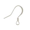 Flat Fish Hook Earwire w/ Spring, Silver-Plated (144 Pieces) 