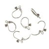 Leverback Earring w/ Rhinestone (Silver-Plated) (24 Pieces) 