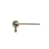 Earring Post w/ 4MM Ball & Closed Ring, Imitation Rhodium (36 Pieces) 