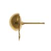 Earring Post with 8mm Half Ball and Loop, Gold-Plated (72 Pieces) 