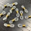 Eyeglass & Sunglass Holder Chain Connector, Clear w/ Gold (72 Pieces) 