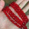 Fire-Polish Glass, Round Faceted Bead-Choose Size (Siam) 