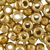 Pony Beads, 9x6mm, Metallic Gold Plated (144 Pieces) 