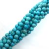 8mm Smooth Round, Stabilized Turquoise Beads (16