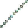 Abalone Beads,12mm Square with Diagonal Hole (16