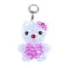Faceted Bead Kitty Keychain 