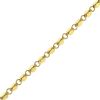 Chain with Large 3-Sided, Rounded Tri-Circular Beads, Steel, Gold (Per Foot) 