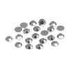 Acrylic Rhinestone, Silver Metallic, 6mm (SS30), Faceted Round, Flatback (288 Pieces) 