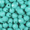 Lt. Turquoise - Faceted Opaque Plastic Beads (Choose Size) (Pack) 