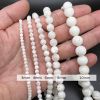 3mm Smooth Round, White MOP (Mother of Pearl) Beads (16