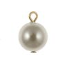 Round Pearl with Loop, 10mm, White (72 Pieces) 