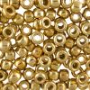 Pony Beads, 9x6mm, Metallic Gold Plated (144 Pieces) 