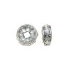 6MM Rhinestone Rondelles -Crystal/Silver (24PC) 