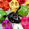 18mm Stone Skull Bead-Mixed Colors (22 Pieces) 