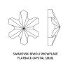 Swarovski 2826 Rivoli Snowflake Flatback Rhinestone-Crystal (5mm) (36PCS) 