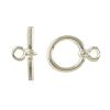 Smooth Toggle Clasp, 11mm, Sterling Silver Plate (12 Sets) 
