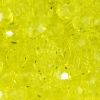 Tr. Yellow - Faceted Transparent Plastic Beads (Choose Size) (Pack) 