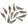 16mm Feathered Angel Wing Bead (Silver) (12 PCS) 