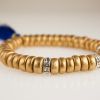 Project: Gold Wood Rondelle Bracelet with Tassel 