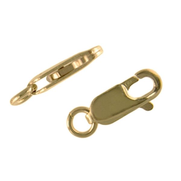 12mm Lobster Clasp w Ring,14k Gold Filled (5 Pieces)