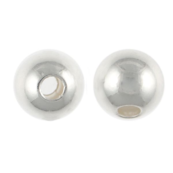 8mm top silver beads