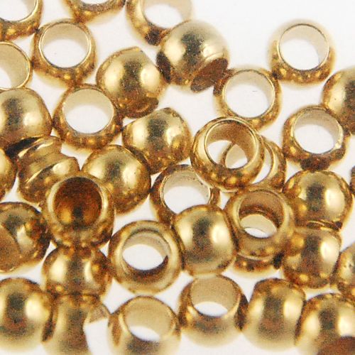 Beadalon Gold Plated Scrimps Super Secure Screw-On Round Crimp Beads (12)