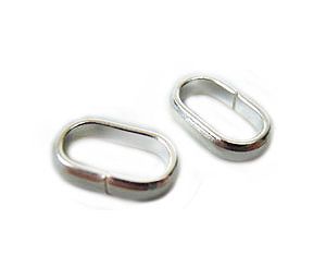 .080 Inch Large Oval Jump Rings - Nickel Plated Steel