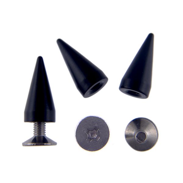  Trimming Shop Gun Metal/Black High Cone Spike Studs