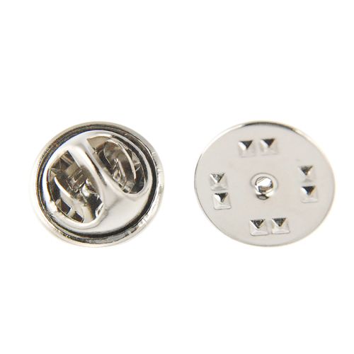 Tack (Lapel) Pin Back with 9MM Pad, Silver (36 Pieces)
