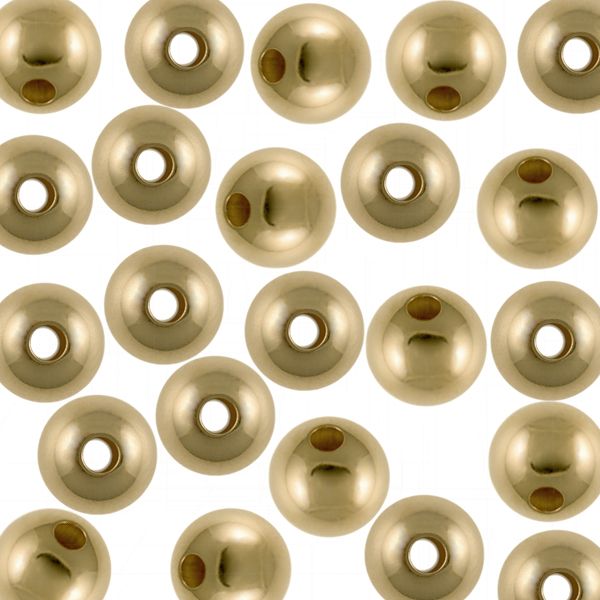 4mm Round Beads - Shiny Gold - 50 beads – funkyprettybeads