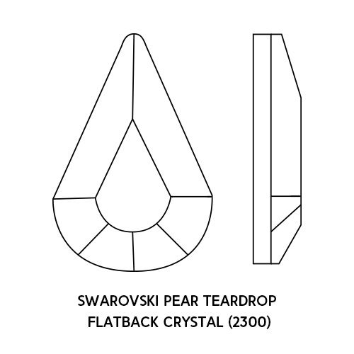 Swarovski 2200 Navette Flatback Rhinestone-Crystal (8mm x 4mm) (24PCS)